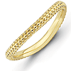 18kt Yellow Gold-Plated Sterling Silver Stackable Bumpy Wave Ring