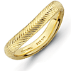 Gold-plated Sterling Silver Stackable Textured Wave Ring 3.25mm