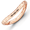 18kt Rose Gold-plated Sterling Silver Stackable Distressed Wave Ring