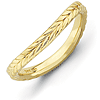 Gold-plated Sterling Silver Stackable 2.25mm Wheat Wave Ring