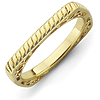 Sterling Silver Stackable Braided Gold-plated Square Ring