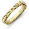 Sterling Silver Stackable Woven Gold-plated Square Ring