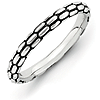 Sterling Silver Stackable Expressions Pebble Ring