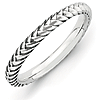 Sterling Silver Stackable Expressions Woven 2.5mm Ring