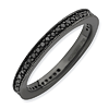Black-plated Sterling Silver Stackable Expressions Black Diamond Ring