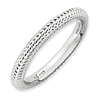 Sterling Silver Stackable Expressions 2.5mm Domed Textured Ring