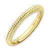 Sterling Silver Stackable Expressions Gold-plated Domed Ring