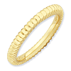 Gold-plated Sterling Silver Stackable Expressions Fluted Ring