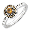 Sterling Silver 14kt Gold Stackable Expressions Citrine Ring