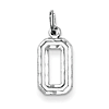 Sterling Silver Diamond-cut #0 Charm