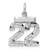 Sterling Silver Small #22 Charm