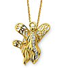 Angel of Motherhood Necklace Gold-plated Sterling Silver