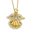 Sterling Silver & Gold-plated Angel of Remembrance 18in Necklace