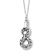 Sterling Silver Antiqued Infinity Remembrance Ash Holder 18in Necklace