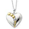Gold-plated Sterling Silver 18in I Love You More Each Day Necklace