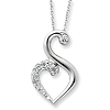 Sterling Silver & CZ Journey of Friendship 18in Necklace