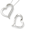 Sterling Silver CZ Daughter-In-Law Heart 18in Necklace