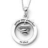 Sterling Silver Serve One Another 18in Necklace
