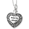 With Me Always Ash Holder Necklace Sterling Silver