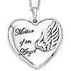 Sterling Silver Mother of an Angel Heart Necklace