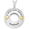 Gold-plated Sterling Silver I Love You More Mother 18in Necklace