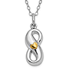 Sterling Silver Infinite Love Heart Ash Holder Necklace