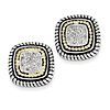 1/4 CT Diamond Pavé Earrings - Sterling Silver