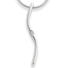Sterling Silver .03ct Diamond Squiggle 18in Necklace
