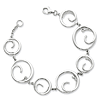 Sterling Silver .03 ct Diamond Swirl Bracelet