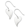 Sterling Silver .01ct Diamond Heart Earrings Shepherd Hooks