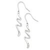 Sterling Silver .06 ct Diamond Corkscrew Earrings