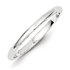 Sterling Silver 2mm Oval Wedding Band