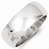 Sterling Silver 8mm Oval Wedding Band