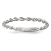 14k White Gold Stackable Twisted Rope Ring