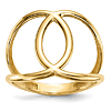 14k Yellow Gold Interlocking Loop Ring