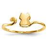 14k Yellow Gold Adjustable Cat Ring