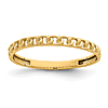 14k Yellow Gold Link Design Stackable Ring