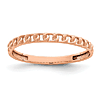 14k Rose Gold Link Stackable Ring