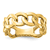 10k Yellow Gold Men's Curb Link Ring