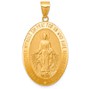 14kt Yellow Gold 1 1/8in Oval Miraculous Medal