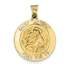 14k Yellow Gold 7/8in Hollow St Anthony Medal
