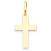 14k Yellow Gold 3/4in Polished Cross Pendant