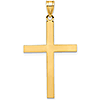 14k Yellow Gold Engravable Cross Pendant 1 1/4in