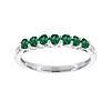 10k White Gold 1/2 ct tw Created Emerald Ring with Diamond Accents
