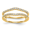 14K Yellow Gold 1/4 ct Diamond Ring Guard with Curved Split Shank