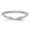 14k White Gold 1/4 ct True Origin Created Diamond Ring Shared Prong