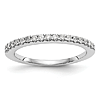 14k White Gold 1/3 ct True Origin Created Diamond Ring U Shape