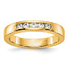 14k Yellow Gold 1/4 ct True Origin Created Diamond Channel Set Ring