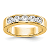 True Origin 14k Yellow Gold 1 ct Created Diamond Channel Set Ring