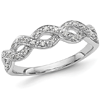 14k White Gold 1/10 ct Diamond Infinity Ring